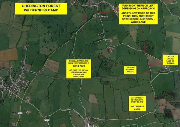Camping location in South West